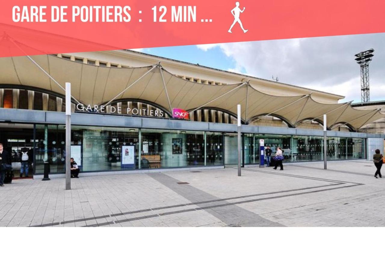 Chambres Poitiers Centre Ville - Salle De Bain, Refrigerateur, Tv Et Machine A Cafe Privatifs - Cuisine Commune - Terrasse - Hotel De Ville A 200M Kültér fotó